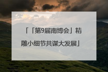 「第9届南博会」精雕小细节共谋大发展
