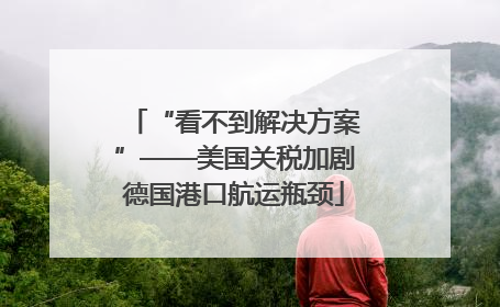 “看不到解决方案”——美国关税加剧德国港口航运瓶颈