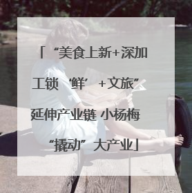 “美食上新+深加工锁‘鲜’+文旅”延伸产业链 小杨梅“撬动”大产业