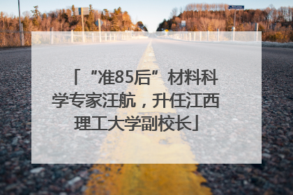 “准85后”材料科学专家汪航，升任江西理工大学副校长