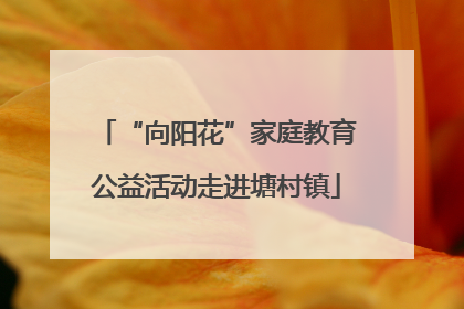 “向阳花”家庭教育公益活动走进塘村镇