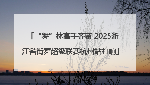 “舞”林高手齐聚 2025浙江省街舞超级联赛杭州站打响