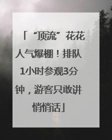“顶流”花花人气爆棚！排队1小时参观3分钟，游客只敢讲悄悄话