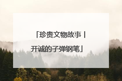珍贵文物故事丨开诚的子弹钢笔