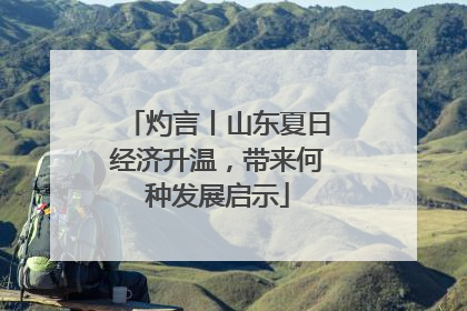 灼言丨山东夏日经济升温，带来何种发展启示