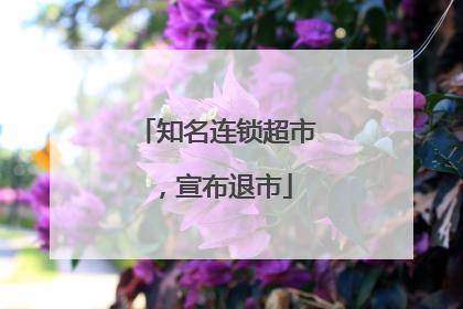 知名连锁超市，宣布退市