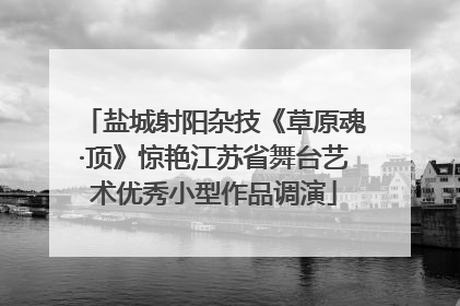 盐城射阳杂技《草原魂·顶》惊艳江苏省舞台艺术优秀小型作品调演