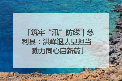 筑牢“汛”防线｜慈利县：洪峰退去显担当 勠力同心启新篇