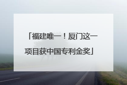 福建唯一！厦门这一项目获中国专利金奖