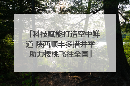 科技赋能打造空中鲜道 陕西顺丰多措并举助力樱桃飞往全国