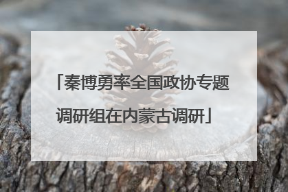秦博勇率全国政协专题调研组在内蒙古调研