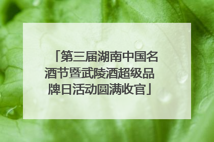 第三届湖南中国名酒节暨武陵酒超级品牌日活动圆满收官