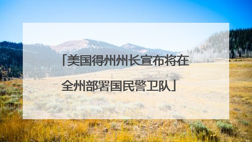 美国得州州长宣布将在全州部署国民警卫队