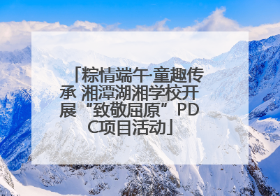 粽情端午·童趣传承 湘潭湖湘学校开展“致敬屈原”PDC项目活动