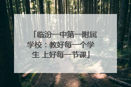 临汾一中第一附属学校：教好每一个学生 上好每一节课
