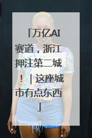 万亿AI赛道，浙江押注第二城！｜这座城市有点东西