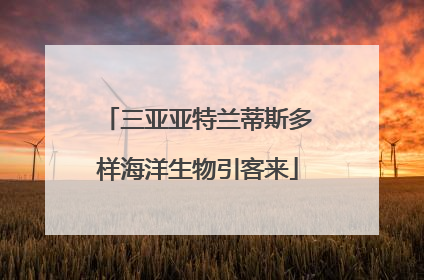 三亚亚特兰蒂斯多样海洋生物引客来