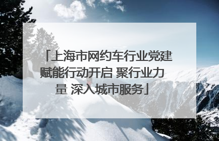 上海市网约车行业党建赋能行动开启 聚行业力量 深入城市服务