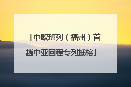 中欧班列（福州）首趟中亚回程专列抵榕
