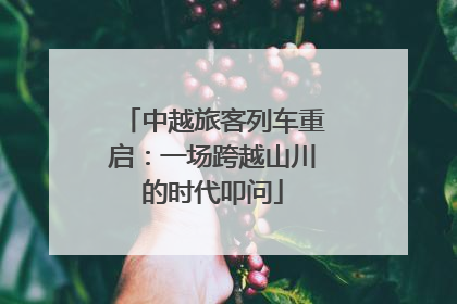 中越旅客列车重启：一场跨越山川的时代叩问
