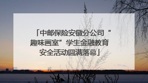 中邮保险安徽分公司“趣味画室”学生金融教育安全活动圆满落幕