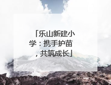 乐山新建小学：携手护苗，共筑成长