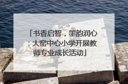 书香启智，墨韵润心：大窑中心小学开展教师专业成长活动