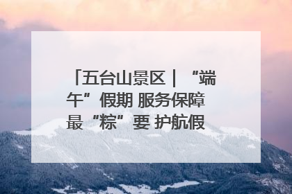 五台山景区｜“端午”假期 服务保障最“粽”要 护航假期“不打烊”