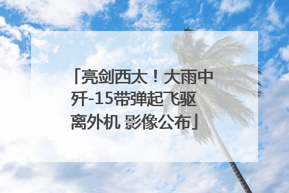 亮剑西太！大雨中歼-15带弹起飞驱离外机 影像公布