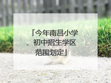 今年南昌小学、初中招生学区范围划定