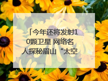 今年还将发射10颗卫星 网络名人探秘眉山“太空之眼”建设密码｜网络名人四川行
