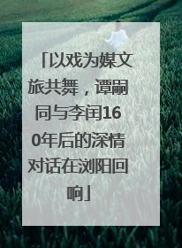 以戏为媒文旅共舞，谭嗣同与李闰160年后的深情对话在浏阳回响