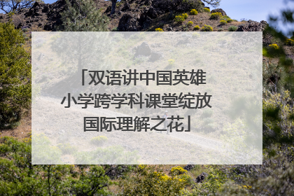 双语讲中国英雄 小学跨学科课堂绽放国际理解之花