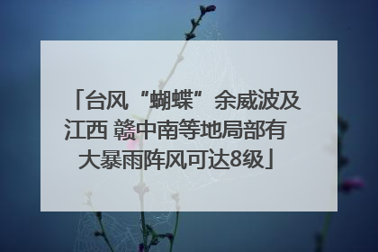 台风“蝴蝶”余威波及江西 赣中南等地局部有大暴雨阵风可达8级