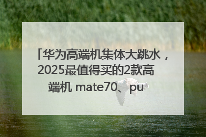 华为高端机集体大跳水，2025最值得买的2款高端机 mate70、pura70如何选？