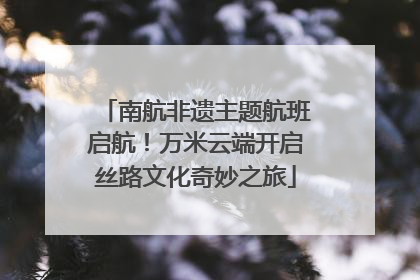 南航非遗主题航班启航！万米云端开启丝路文化奇妙之旅