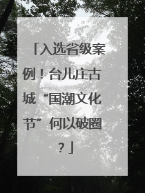入选省级案例！台儿庄古城“国潮文化节”何以破圈？