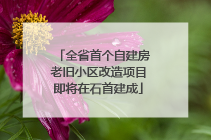 全省首个自建房老旧小区改造项目即将在石首建成
