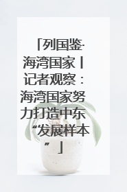 列国鉴·海湾国家丨记者观察：海湾国家努力打造中东“发展样本”