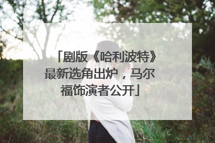 剧版《哈利波特》最新选角出炉，马尔福饰演者公开