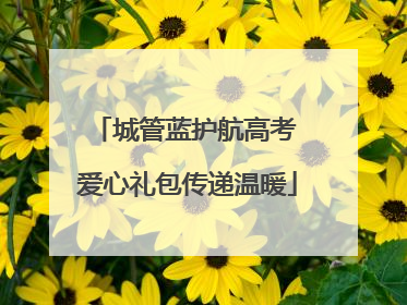 城管蓝护航高考 爱心礼包传递温暖