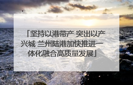 坚持以港带产 突出以产兴城 兰州陆港加快推进一体化融合高质量发展