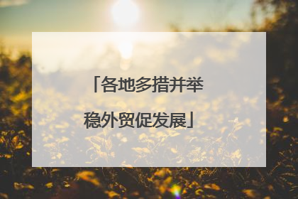 各地多措并举稳外贸促发展
