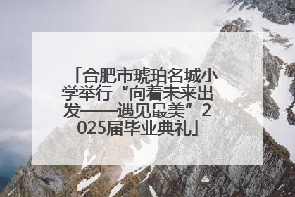 合肥市琥珀名城小学举行“向着未来出发——遇见最美”2025届毕业典礼
