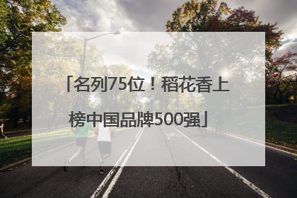 名列75位！稻花香上榜中国品牌500强