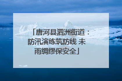 唐河县泗洲街道：防汛演练筑防线 未雨绸缪保安全