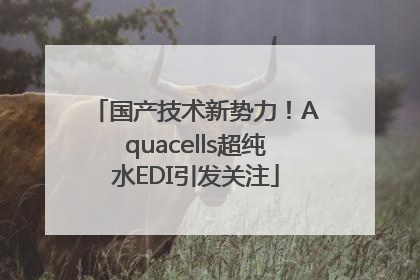 国产技术新势力！Aquacells超纯水EDI引发关注