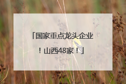 国家重点龙头企业！山西48家！