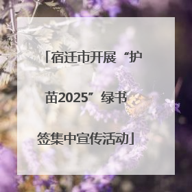 宿迁市开展“护苗2025”绿书签集中宣传活动