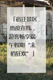 宿迁景区热度在线，游客畅享端午假期“末梢狂欢”
